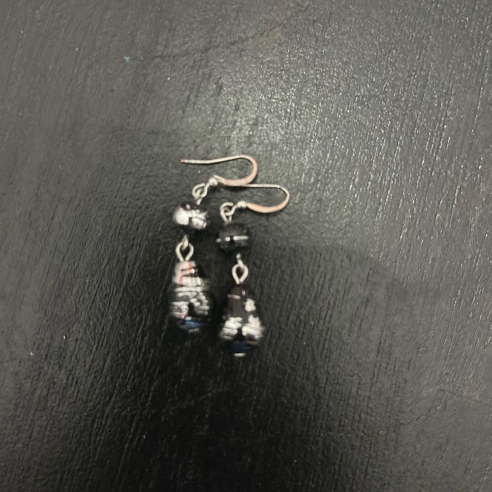 Black and Silver Earrings